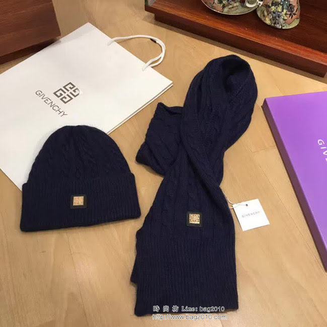 GIVENCHY紀梵希 休閒時尚百搭 原單帽子圍巾套裝 LLWJ5632